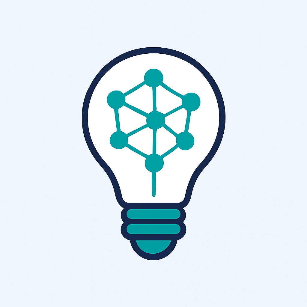 A lightbulb made of connected nodes